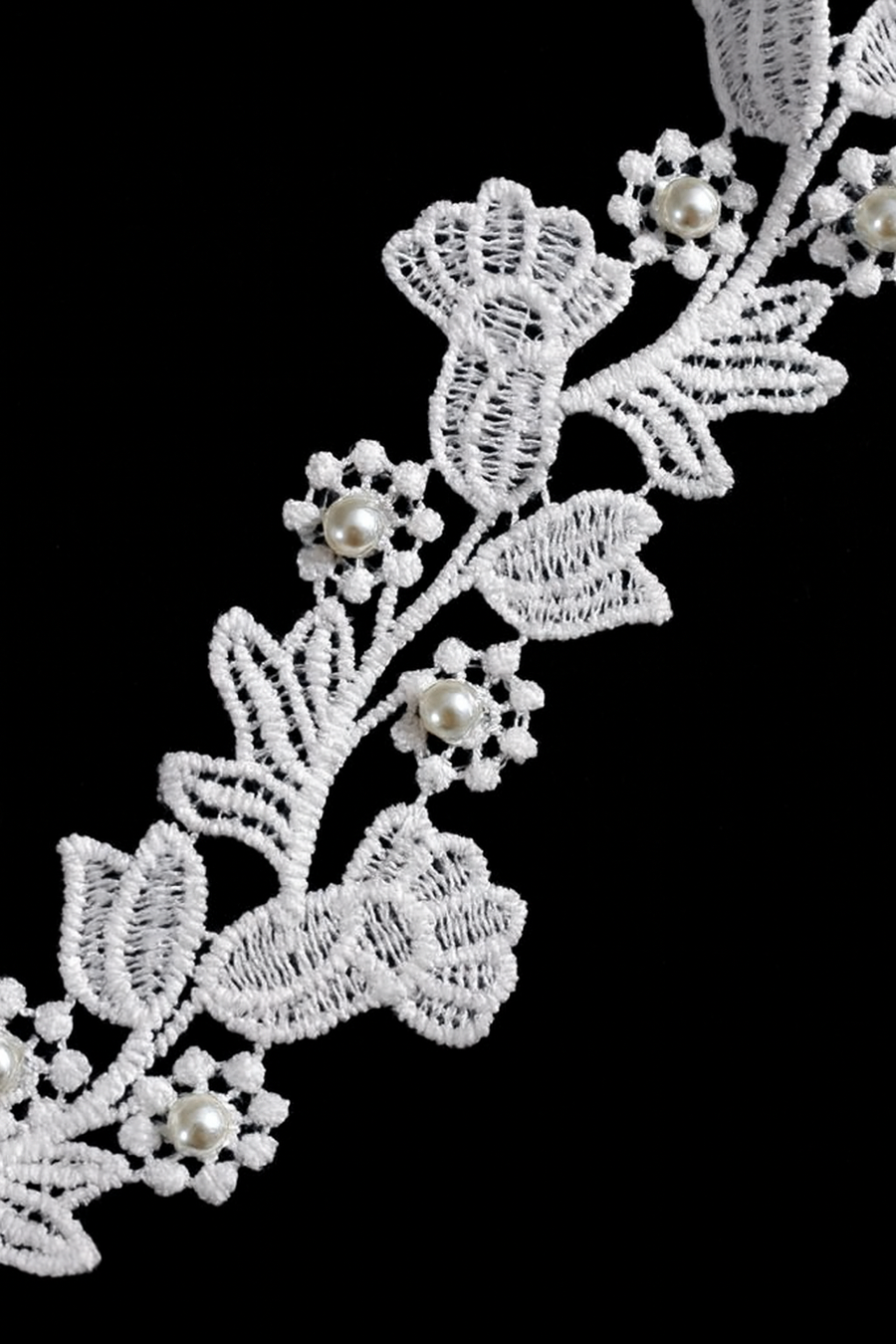Lace & Pearl Wedding Garter